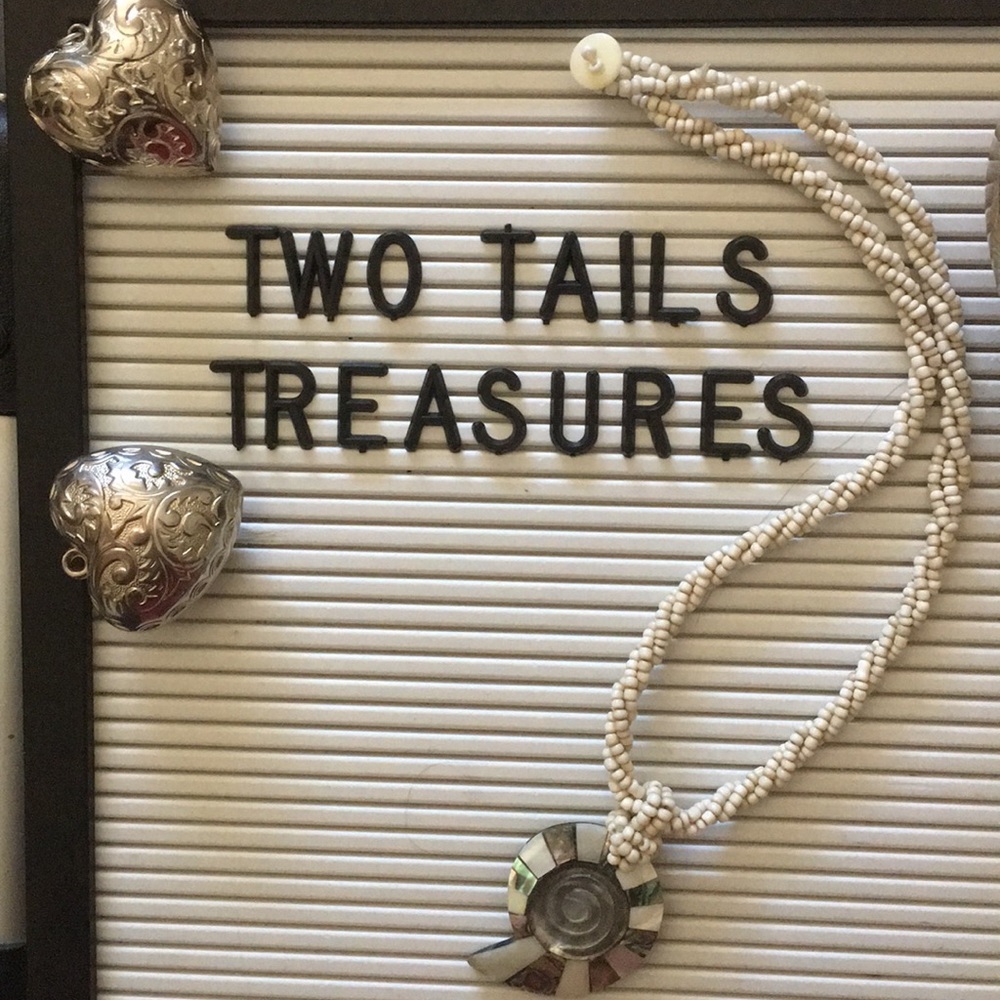 Vintage Inlaid Abalone & MOP Shell Necklace
